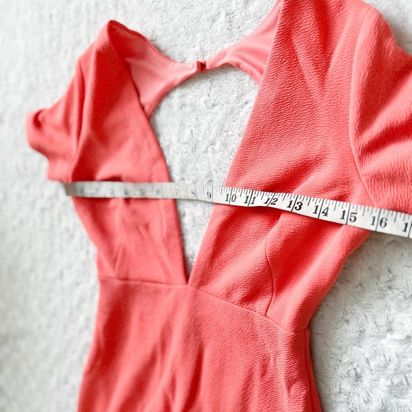 RUBBER DUCKY Productions Open Back Textured Coral Mini Dress - Picture 10 of 11